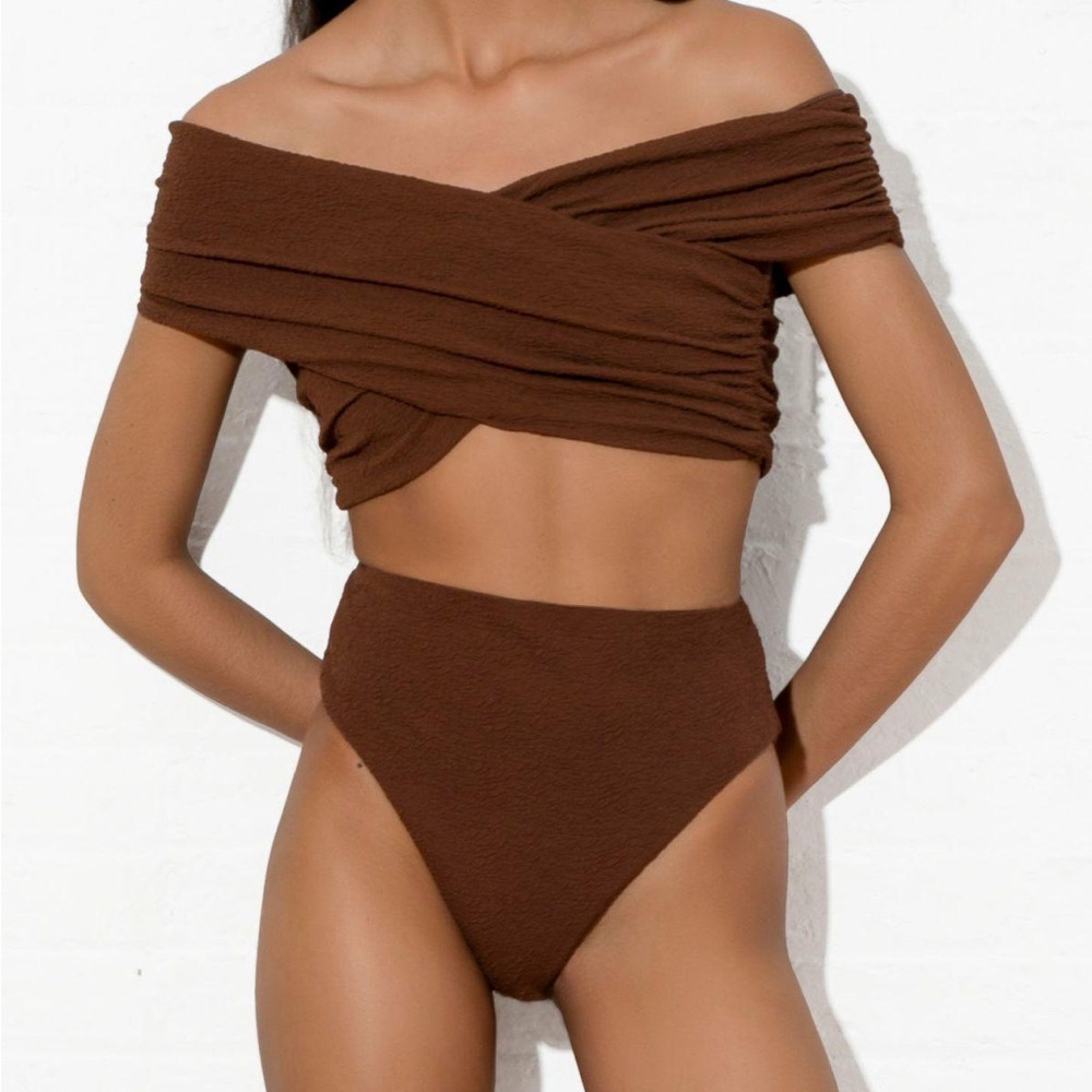 Mara Hoffman Lorina Stretch-Matelassé Bikini Top
